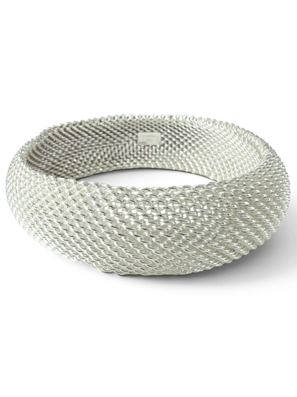Tiffany & Co Somerset Mesh Bangle Bracelet 925 Sterling Silver